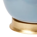 Jasper Periwinkle Blue Lamp gold base closeup