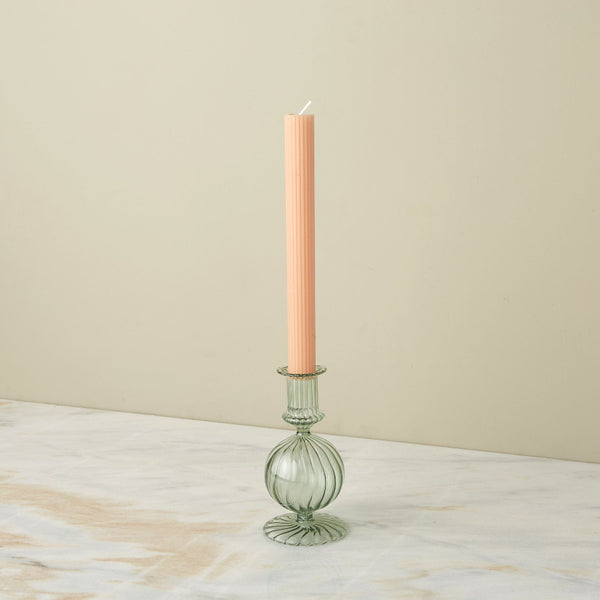 Joie Green Glass Candlestick from Dear Keaton