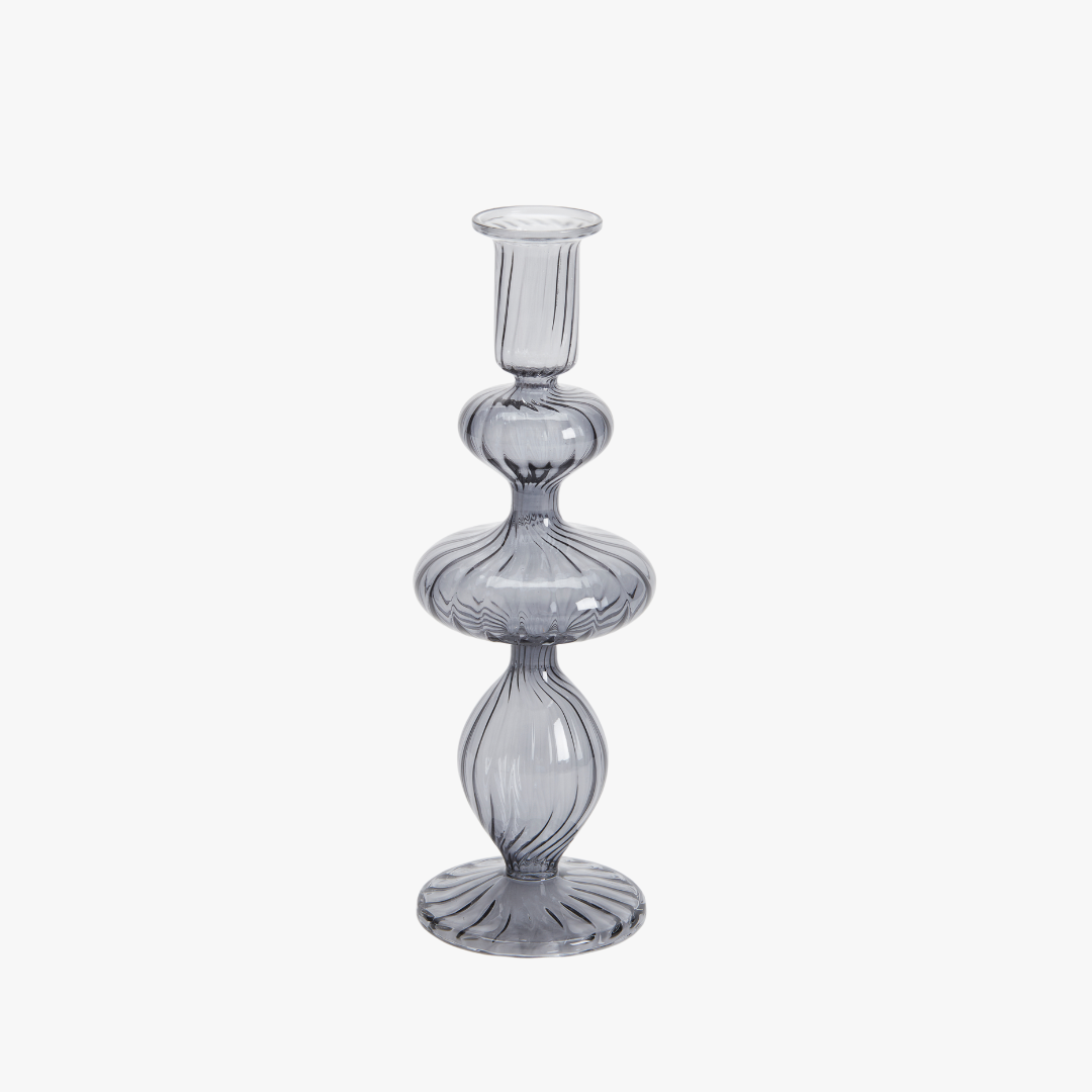Joie Blue Glass Candlestick