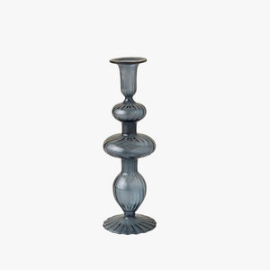 Joie Blue Glass Candlestick