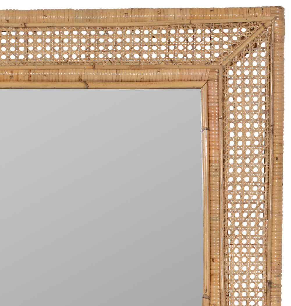 Juno Rattan Mirror texture closeup
