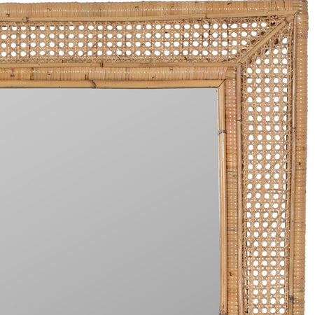 Juno Rattan Mirror texture closeup