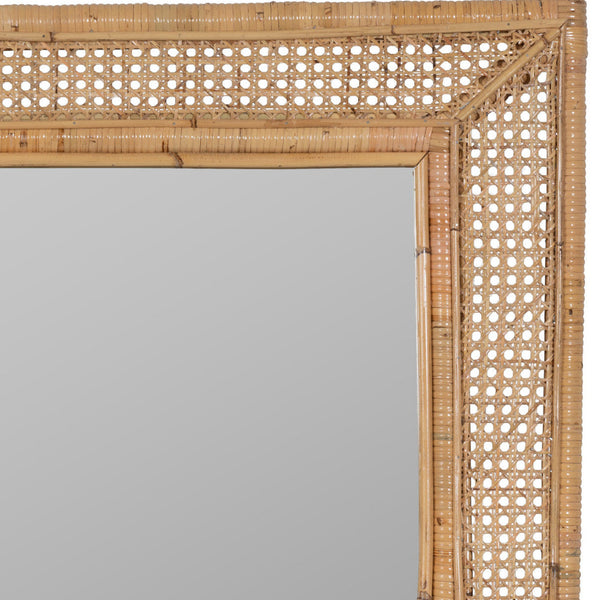 Juno Rattan Mirror texture closeup