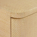Fleur Natural Grasscloth Dresser  Rounded Corner Closeup 