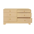Fleur Natural Grasscloth Dresser with open drawers
