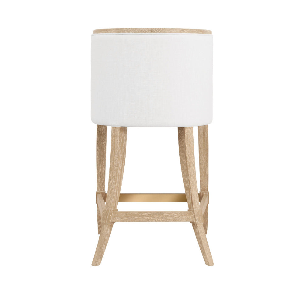 Karis Cerused Oak Counter Stool Barrel Back