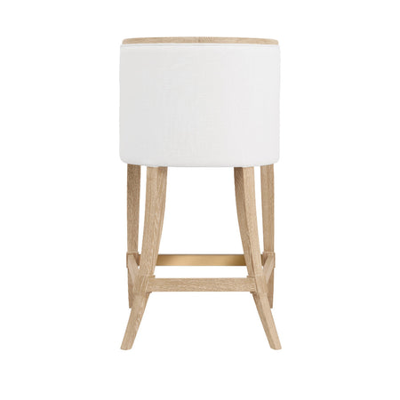 Karis Cerused Oak Counter Stool Barrel Back
