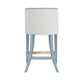 Karis Light Blue Counter Stool - barrel back