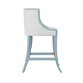 Karis Light Blue Counter Stool - klismos legs
