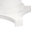 Keegan White Dining Table pedestal base