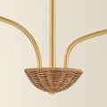 Kehlani Woven  Rattan Chandelier - wicker details