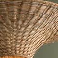 Ketan Wicker Semi Flush Mount texture closeup