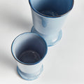 Kirby Chambray Footed Cachepot interiors