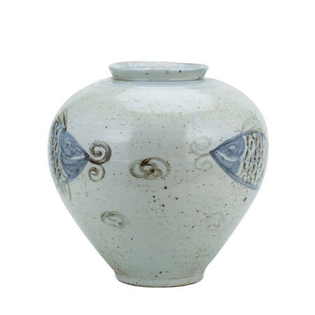 Koi Fish Large Jar hand painted details