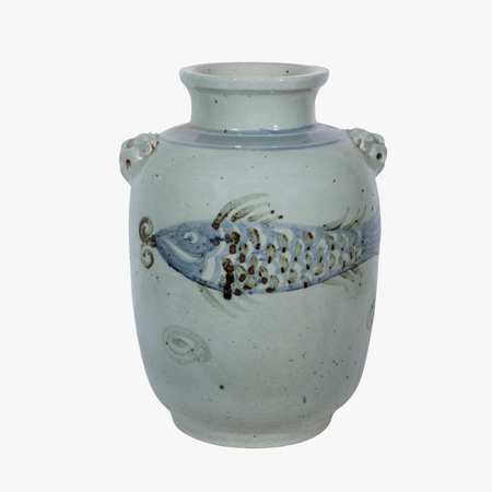 Koi Fish Pot with Lion Handles