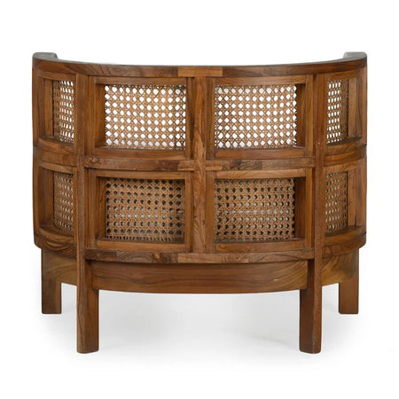 Cebu Woven Cane Lounge Chair Back view
