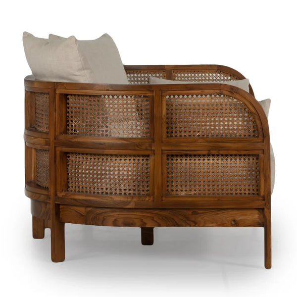 Cebu Woven Cane Daybed Side View