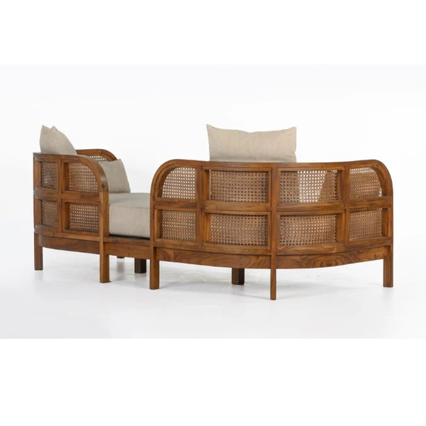 Cebu Woven Cane Daybed Back View