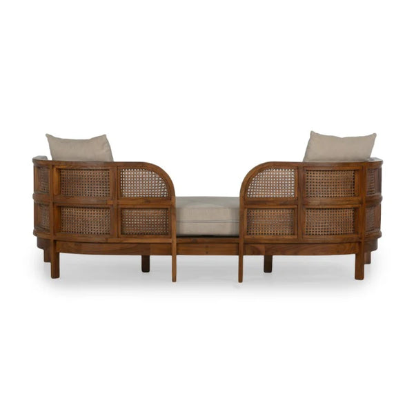 Cebu Woven Cane Daybed Back details