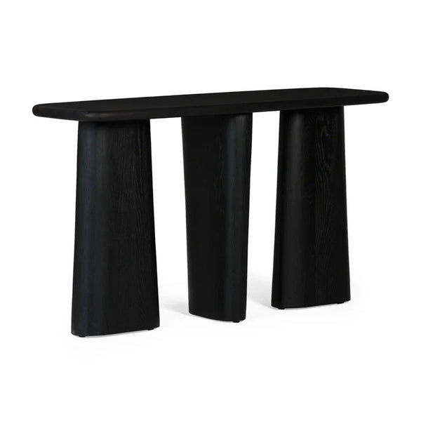 Aliso Charcoal Black Modern Console Table