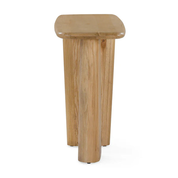 Aliso Natural Console Table side view
