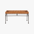 Lacoste Coffee Table - Woven Rattan and Iron