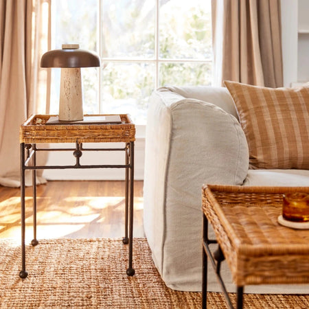 Lacoste Side Table styled in living room