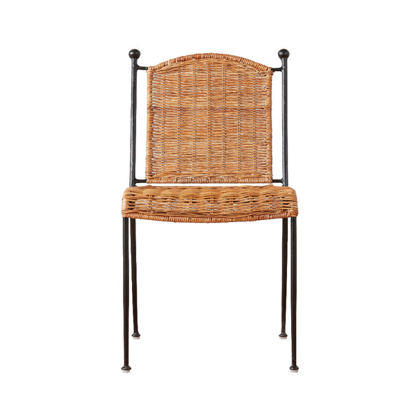 Lacoste Wicker Side Chair front view