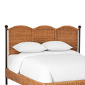 Lacoste Woven Rattan and Iron Bed side view