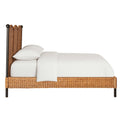 Lacoste Woven Rattan and Iron Bed side view