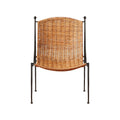 Lacoste Woven Wicker Lounge Chair front view