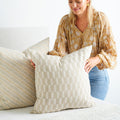 Lagos Elm Pillow Cover on Bed - Walter G