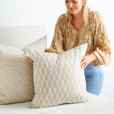 Lagos Elm Pillow Cover on Bed - Walter G