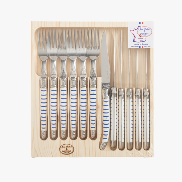 Laguiole Mariniere Stripe Cutlery Set - French Knives - Dear Keaton
