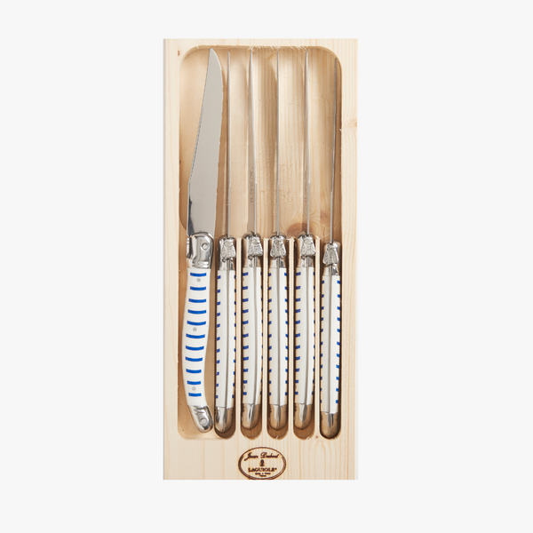 Laguiole Mariniere Stripe Knife Set - French Knives - Dear Keaton