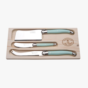 Laguiole Pale Turquoise Cheese Knives