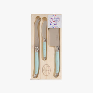 Laguiole Pale Turquoise Cheese Knives