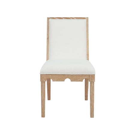 Lancaster Cerused Oak Chair - white performance fabric upholstery