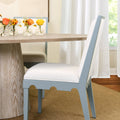 Lancaster Light Blue Chair styled in dining room