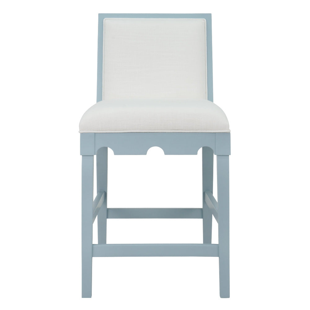Lancaster Light Blue Counter Stool - performance fabric upholstery