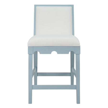Lancaster Light Blue Counter Stool - performance fabric upholstery