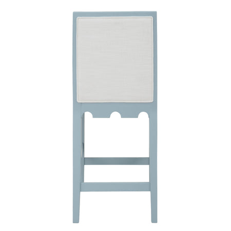 Lancaster Light Blue Counter Stool - performance fabric upholstery back