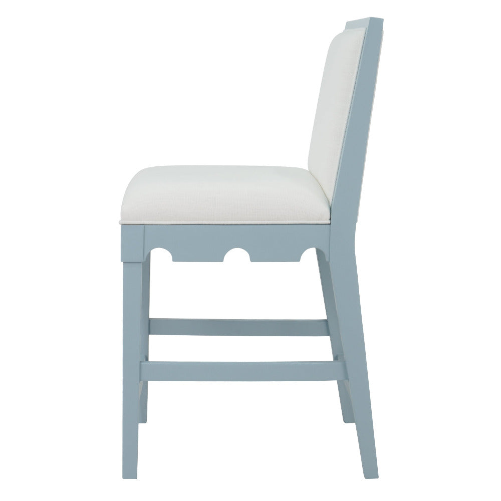 Lancaster Light Blue Counter Stool - side view