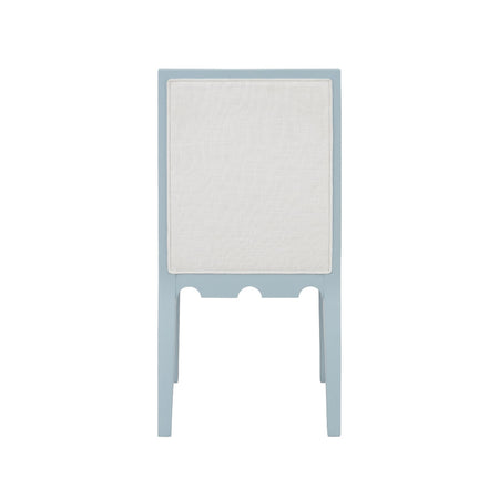 Lancaster Light Blue Matte Lacquer Dining Chair back view