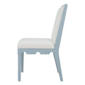 Lancaster Light Blue Matte Lacquer Dining Chair side view