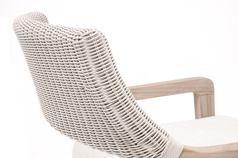 Landon Outdoor Club Chair Synthetic White Wicker