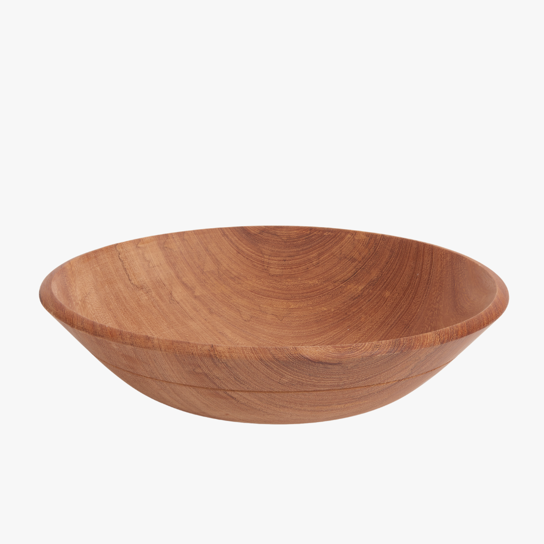 Large Mahogany Wood Salad Bowl by Dear Keaton