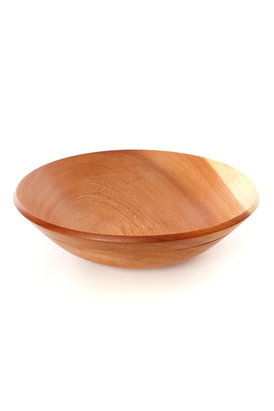 Large Mahogany Wood Salad Bowl - made in Zimbabwe - grain details