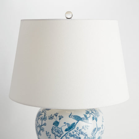 Leona Aviary Table Lamp white linen shade
