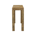 Leopard Hair on Hide Parsons Console Table Side View